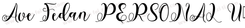 Ave Fedan PERSONAL U字体转换
